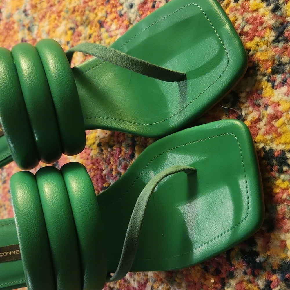 French connection Valerie dress sandals size 6.5 Green. - Picture 2 of 8